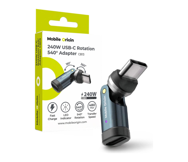 Mobile Origin 240W USB-C Rotation 540° Adapter CB13 - 1537886 - zdjęcie